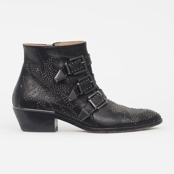 Chloé Black Susanna Studded Boot - Picture 1 of 9